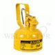 JUSTRITE 0.5L/1 PINT TYPE I STEEL SAFETY CAN W/TRIGGER - 10011 (YELLOW)