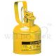 JUSTRITE 1L/1 QUART TYPE I STEEL SAFETY CAN W/TRIGGER - 10111 (YELLOW)