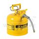 JUSTRITE 7.5L/2 GALLON TYPE II STEEL SAFETY CAN - 7220220 (YELLOW)