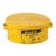 JUSTRITE 4L/1 GALLON CAPACITY STEEL BENCH CAN - 10385 (YELLOW)