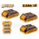 INGCO 20V 3 X 2.0AH BATTERY VALUE PACK COSLI240311