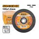 INGCO ABRASIVE CUTTING DISC 105X1.2MM 50PCS IN BOX MCD1210550