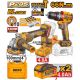 INGCO 20V 1200W 4"GRINDER+66NM IMPACT DRILL COMBO 2X4.0AH+CASE CKLI2025610