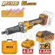 INGCO 20V LI-ION BL1/4" DIE GRINDER 2X4.0AH+CHRGR+CASE CDGLI20012