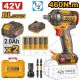 INGCO 42V BL IMPACT WRENCH 460NM 2X2.0AH & CASE CIWLI42462