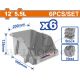 WADFOW 6PCS 12" STACKABLE STORAGE BIN SET 300MMX200MM X135MM WTB0604