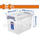 WADFOW 87L PLASTIC STORAGE W/HANDLE+LID 640X446X402MM WTB2390