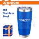 WADFOW 600ML STAINLESS STEEL WATER BOTTLE BPA FREE WBW2507