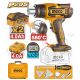 INGCO 20V LI-ION HEAT GUN 300/580°C 2X4.0AH+CHGR+TOOLS+CASE LCD HGLI20582