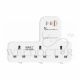 SOUNDTECH 33W 3GANG POWER SOCKET 3.0A+C USB QUICK CHARGER PP-333C