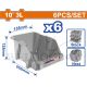 WADFOW 6PCS 10" STORAGE BIN SET 250MMX155MM X125MM WTB0603