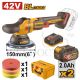 INGCO 42V BL 6" POLISHER 2X2.0AH +STORAGE BOX APLI42152