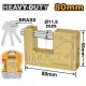 INGCO HEAVY DUTY 80M BRASS BLOCK PADLOCK DBBPL0802