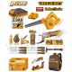 INGCO 18PCS 20V BL MULTI TOOL+BLOWER+ WOODWORKING TOOLS SET COS26206