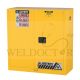 JUSTRITE 30 GAL YELLOW CABINET SURE-GRIP EX WITH PADDLE HANDLE JUM893000