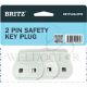 BRITZ SAFETY SOCKET PLUG COVER (2 PIN) 3PPP
