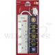 MORRIES 3M EXTENSION CORD 4W W/BUILT IN VARISTOR - MS3244
