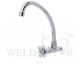 SHOWY CROSS Q-TURN "J" SPOUT WALL SINK TAP 2655NWC
