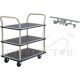 PRESTAR 3TIER TROLLEY 740x480mm 150KG NBS105 2HANDLE W/BRAKE