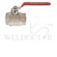 SHOWY RED LONG HANDLE F/F BALL VALVE 1-1/2" 5057