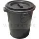 PLASTIC RUBBISH BIN W/COVER