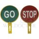 TRAFFIC REFLECTIVE DISC 200MM~STOP/GO HAND SIGN