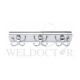 SHOWY CLASSIC 3 X DOUBLE HOOK CHROME CLOTHES HANGER 2752CP (2752-200)