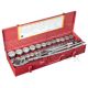 M10 1/4", 1/2", 3/4" DR METRIC COMBINATION SOCKET SET (146)