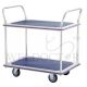 JUMBO 2TIER DOUBLE HANDLE METAL TROLLEY L965*W615*H950 370KG HB220D