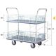 JUMBO 2TIER DOUBLE HANDLE MESH TROLLEY L985*W610*H1060 370KG HB220M