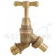 SHOWY 1/2" BRASS GARDEN TAP WITH NOZZLE 6071
