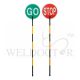 TRAFFIC STOP-GO SIGN DIA:39.5CM C/W POLE 182CM