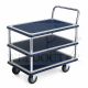 JUMBO 3TIER SINGLE HANDLE TROLLEY L765*W485*H860 220KG HL130S