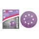 M10 8 HOLE PURPLE VELCRO SANDING DISC 5" 10PPP