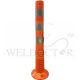 TRAF-SAFE™ SAFETY PU REBOUNDABLE POST W/ 3 REFLECTIVE SLEEVES, ORANGE 750MM