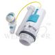 SHOWY TURQUOISE DUAL STEEL WIRE CISTERN FLUSH VALVE C/W 52MM OUTLET(2956-4)