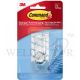 3M COMMAND CLEAR LARGE CRYSTAL HOOK 1 HOOK,2 STRIP 17096CLR-ES