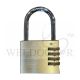 4 Digits Resettable Pad Lock (Brass)